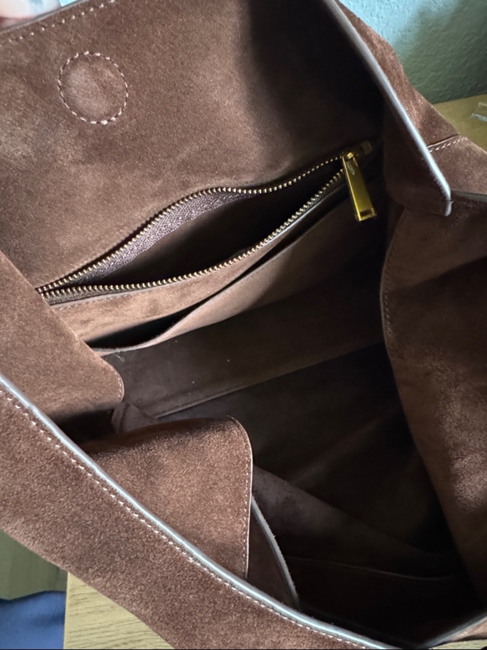 Quince Italian Suede Slouchy Shoulder Bag - Picture 4 of 5